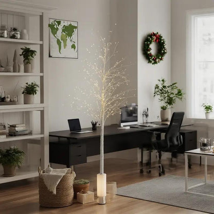 Árbol de Abedul con Brillo de Hadas: Añade Elegancia y un Ambiente Mágico a tu Hogar las Cuatro Estaciones | Iluminación Decorativa LED