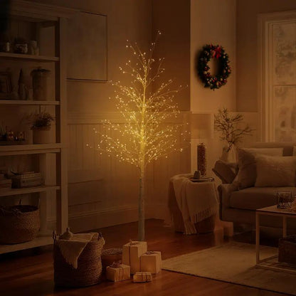 Árbol de Abedul con Brillo de Hadas: Añade Elegancia y un Ambiente Mágico a tu Hogar las Cuatro Estaciones | Iluminación Decorativa LED