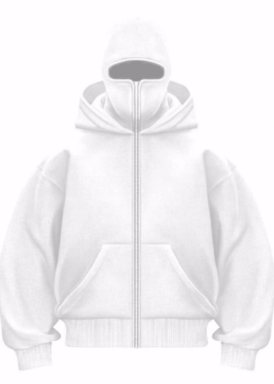 Full Zip Up Hoodie Balaklava Hoodie