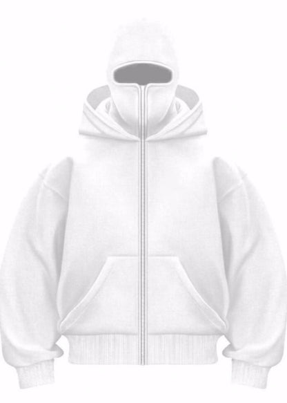 Full Zip Up Hoodie Balaklava Hoodie